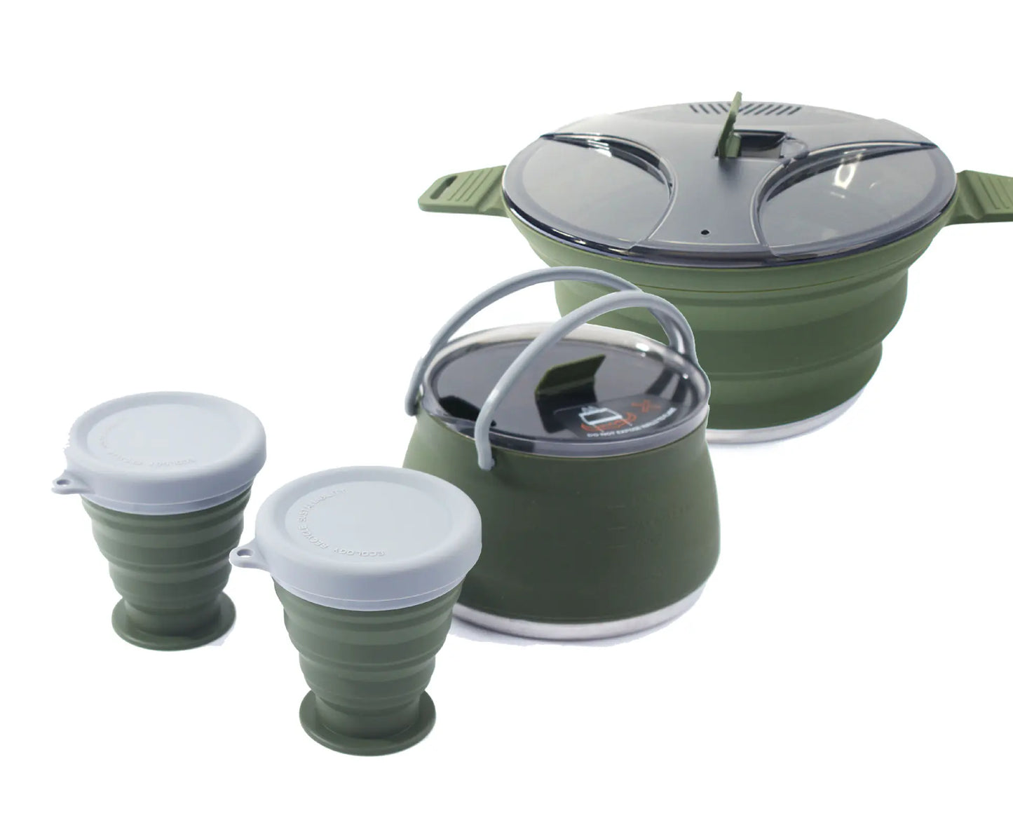 New Outdoor Camping Folding Pot - Silicone Cookware Set