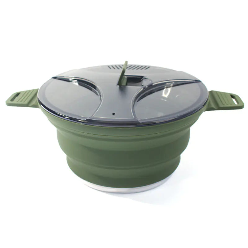 New Outdoor Camping Folding Pot - Silicone Cookware Set