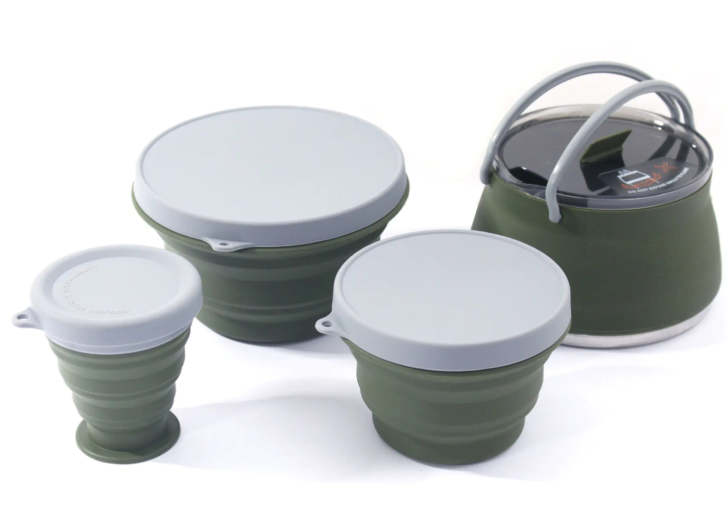 New Outdoor Camping Folding Pot - Silicone Cookware Set